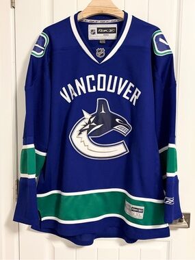 Authentic Vancouver Canucks Blue Orca Home Jersey Size XXL 2XL